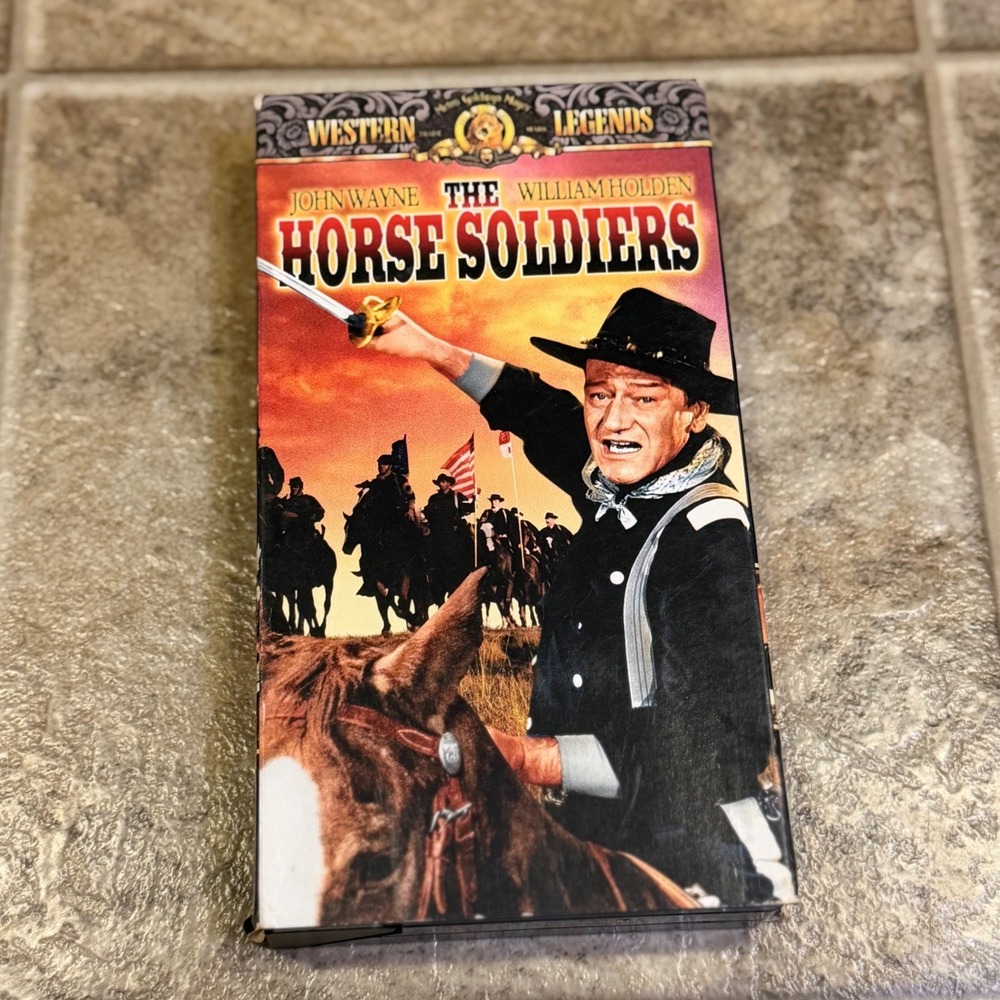 The Horse Soldiers VHS John Wayne William Holden Western MGM M206874 Hi-Fi 1959